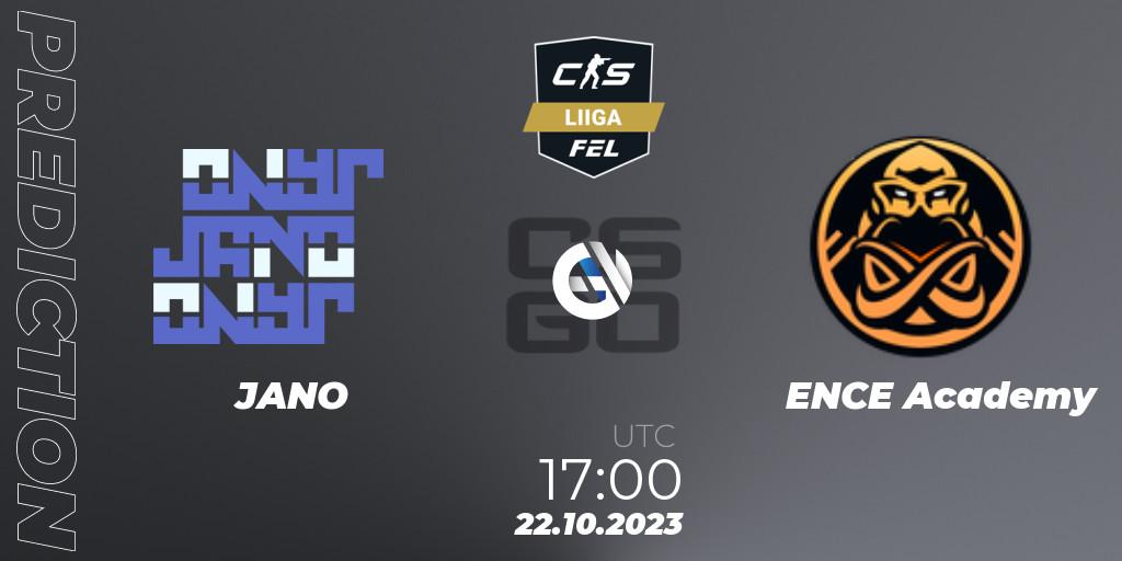 Pronóstico JANO - ENCE Academy. 22.10.2023 at 17:00, Counter-Strike (CS2), Finnish Esports League Season 11