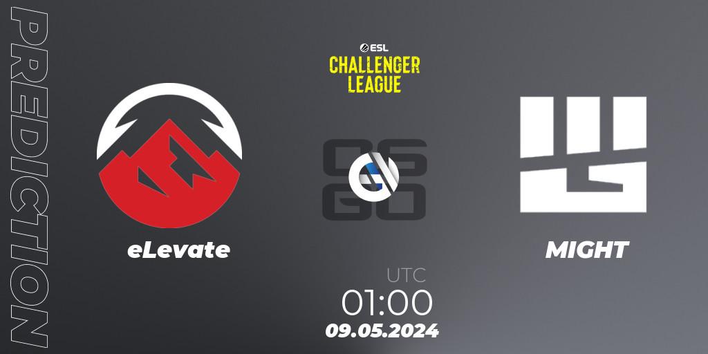 Pronóstico eLevate - MIGHT. 09.05.2024 at 01:00, Counter-Strike (CS2), ESL Challenger League Season 47: North America