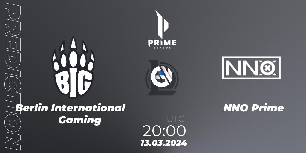Pronóstico Berlin International Gaming - NNO Prime. 13.03.24, LoL, Prime League Spring 2024 - Group Stage