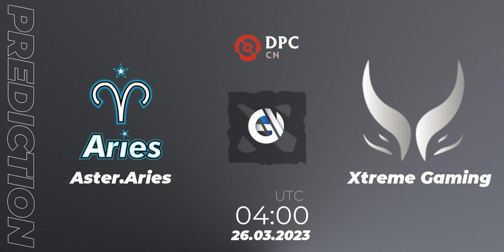 Pronóstico Aster.Aries - Xtreme Gaming. 26.03.23, Dota 2, DPC 2023 Tour 2: China Division I (Upper)