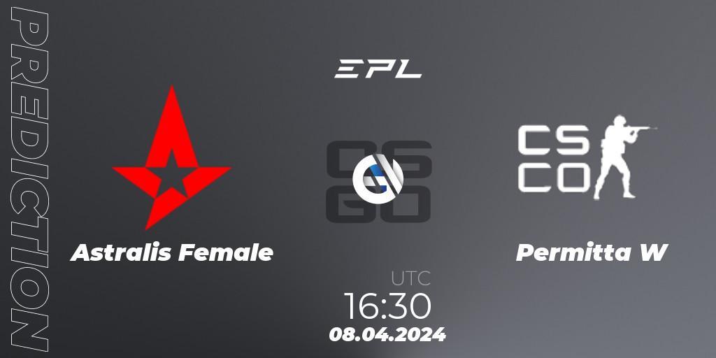Pronóstico Astralis Female - Permitta Female. 08.04.2024 at 16:30, Counter-Strike (CS2), European Pro League Female Season 1