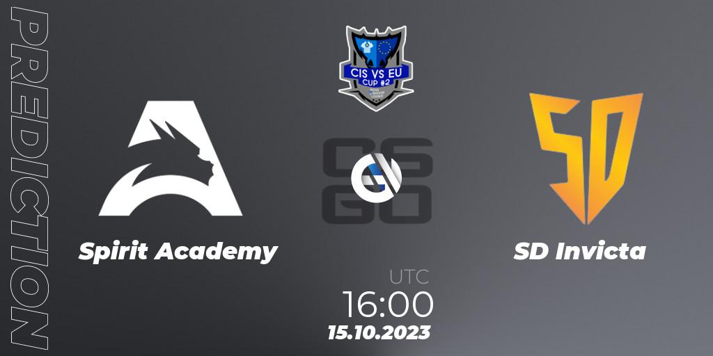 Pronóstico Spirit Academy - SD Invicta. 15.10.2023 at 16:00, Counter-Strike (CS2), Nova Nation League: CIS vs EU Cup #2