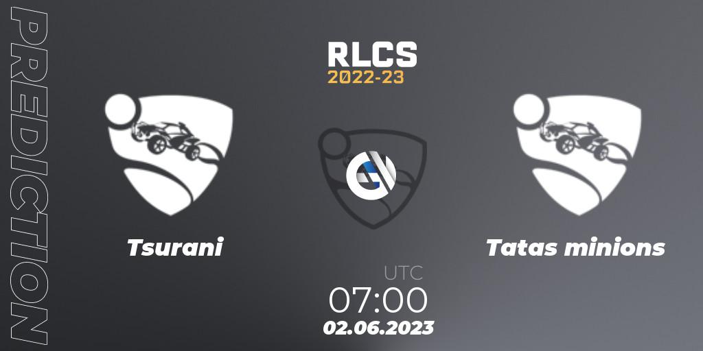 Pronóstico Tsurani - Tatas minions. 02.06.2023 at 07:00, Rocket League, RLCS 2022-23 - Spring: Oceania Regional 3 - Spring Invitational