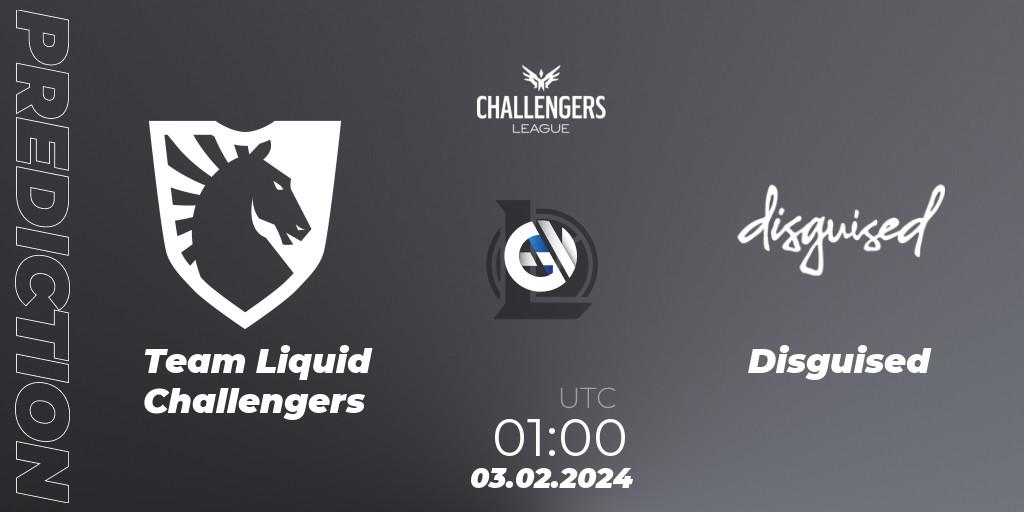 Pronóstico Team Liquid Challengers - Disguised. 03.02.24, LoL, NACL 2024 Spring - Group Stage