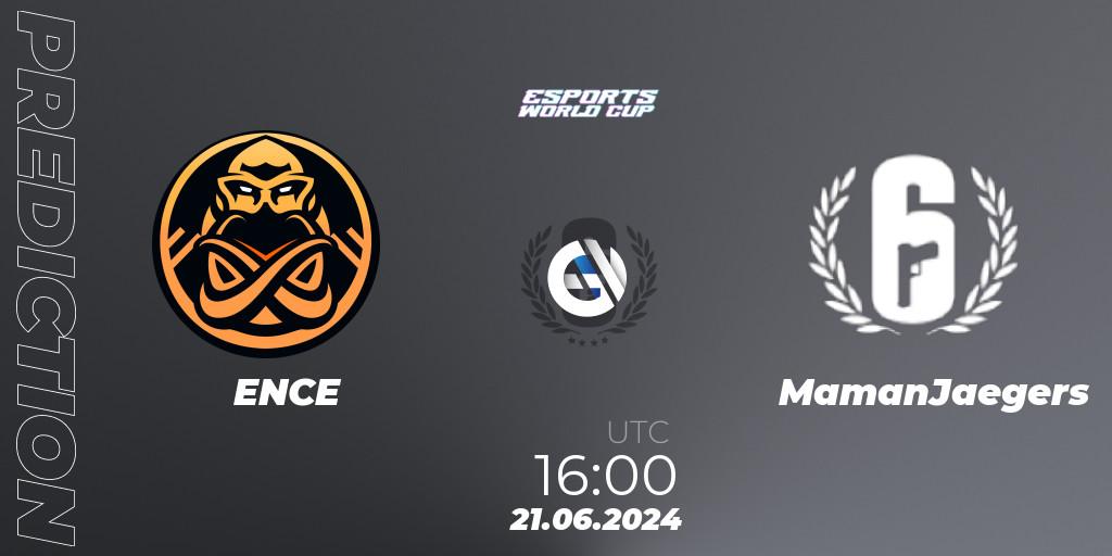Pronóstico ENCE - MamanJaegers. 21.06.2024 at 16:00, Rainbow Six, Esports World Cup 2024: Europe OQ