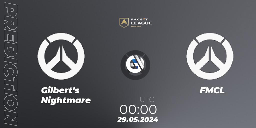 Pronóstico Gilbert's Nightmare - FMCL. 29.05.2024 at 00:00, Overwatch, FACEIT League Season 1 - NA Master Road to EWC