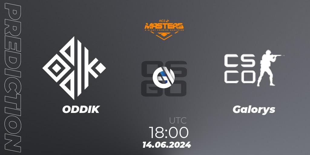 Pronóstico ODDIK - Galorys. 14.06.2024 at 18:00, Counter-Strike (CS2), Ace South American Masters Fall 2024: Open Qualifier #2