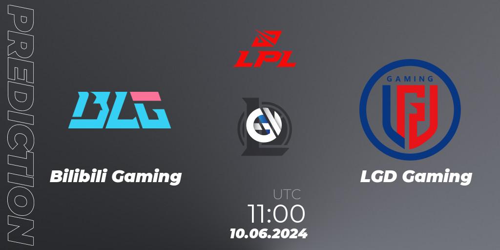 Pronóstico Bilibili Gaming - LGD Gaming. 10.06.2024 at 11:00, LoL, LPL 2024 Summer - Group Stage