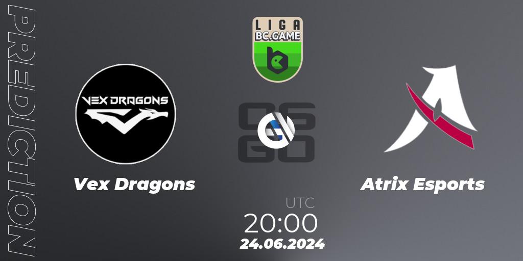 Pronóstico Vex Dragons - Atrix Esports. 24.06.2024 at 20:00, Counter-Strike (CS2), Dust2 Brasil Liga Season 3: Division 2