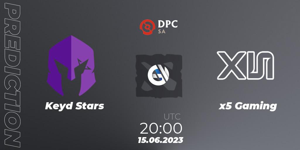 Pronóstico Keyd Stars - x5 Gaming. 15.06.2023 at 19:59, Dota 2, DPC 2023 Tour 3: SA Division II (Lower)