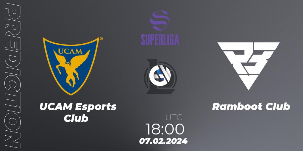 Pronóstico UCAM Esports Club - Ramboot Club. 07.02.2024 at 18:00, LoL, Superliga Spring 2024 - Group Stage