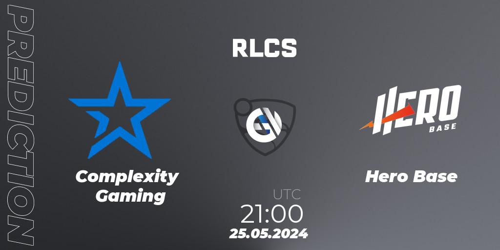 Pronóstico Complexity Gaming - Hero Base. 25.05.2024 at 21:00, Rocket League, RLCS 2024 - Major 2: SAM Open Qualifier 6