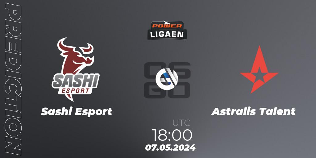 Pronóstico Sashi Esport - Astralis Talent. 07.05.2024 at 18:00, Counter-Strike (CS2), Dust2.dk Ligaen Season 26