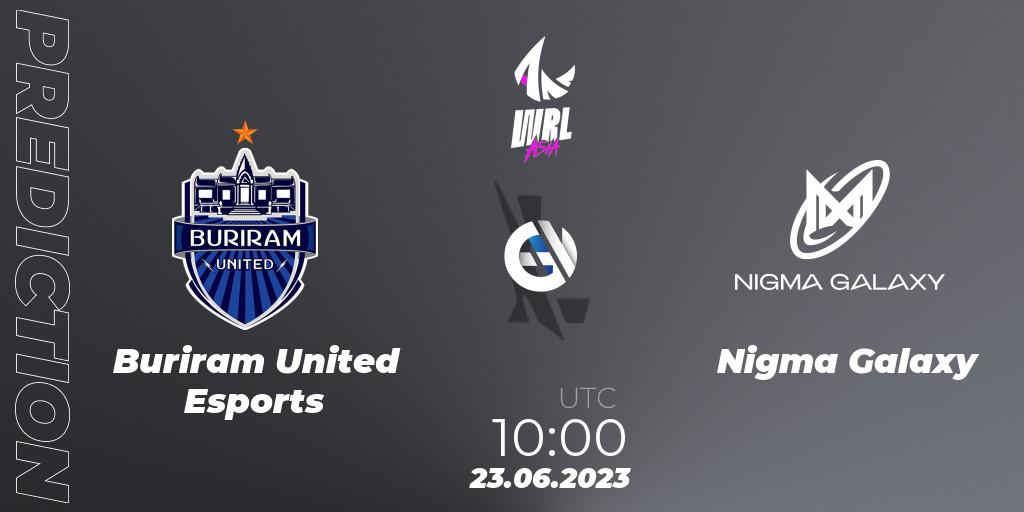 Pronóstico Buriram United Esports - Nigma Galaxy. 23.06.2023 at 10:00, Wild Rift, WRL Asia 2023 - Season 1 - Playoffs