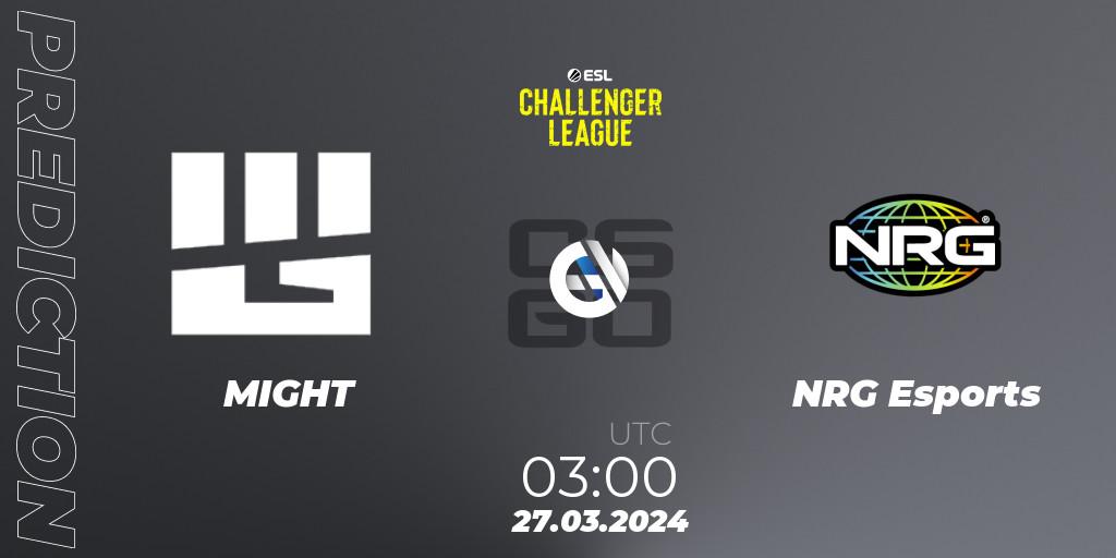 Pronóstico MIGHT - NRG Esports. 27.03.24, CS2 (CS:GO), ESL Challenger League Season 47: North America