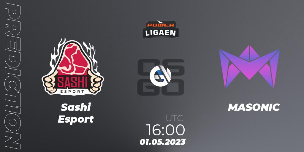 Pronóstico Sashi Esport - MASONIC. 01.05.2023 at 16:00, Counter-Strike (CS2), Dust2.dk Ligaen Season 23