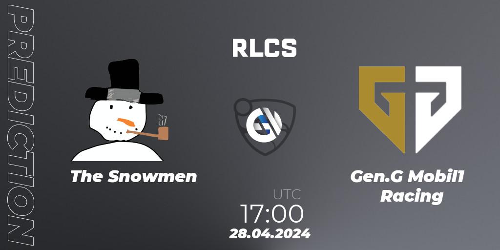 Pronóstico The Snowmen - Gen.G Mobil1 Racing. 28.04.2024 at 17:00, Rocket League, RLCS 2024 - Major 2: NA Open Qualifier 4
