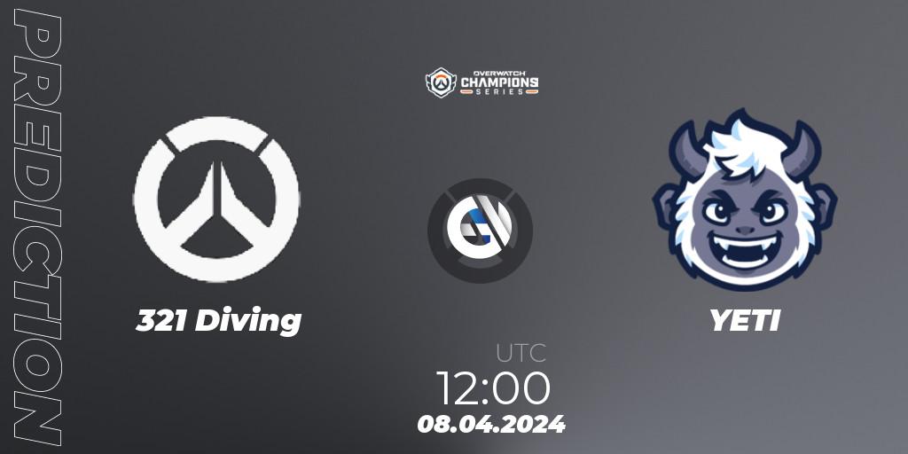 Pronóstico 321 Diving - YETI. 08.04.2024 at 12:00, Overwatch, Overwatch Champions Series 2024 - Asia Stage 1 Wild Card