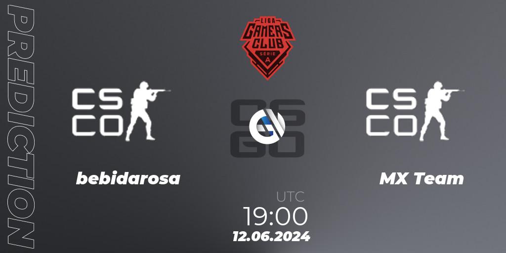 Pronóstico bebidarosa - MX Team. 12.06.2024 at 19:00, Counter-Strike (CS2), Gamers Club Liga Série A: June 2024