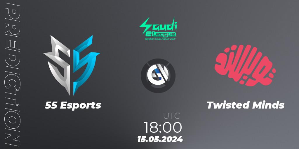 Pronóstico 55 Esports - Twisted Minds. 15.05.2024 at 18:00, Overwatch, Saudi eLeague 2024 - Major 2 Phase 1