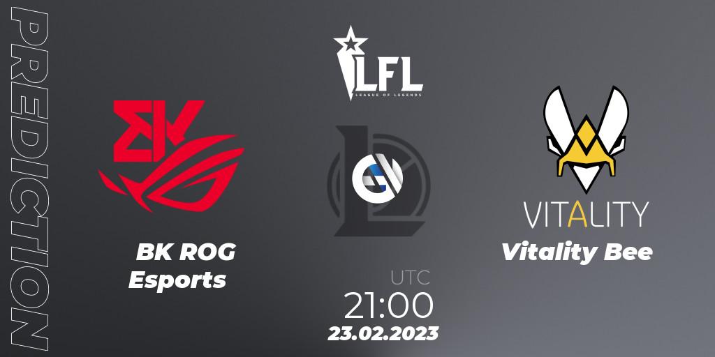 Pronóstico BK ROG Esports - Vitality Bee. 23.02.2023 at 21:00, LoL, LFL Spring 2023 - Group Stage