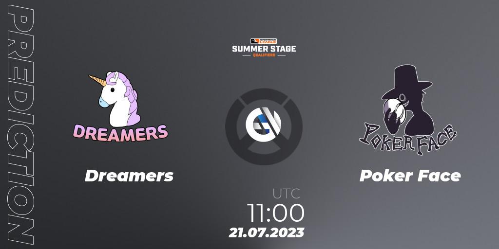 Pronóstico Dreamers - Poker Face. 21.07.2023 at 11:00, Overwatch, Overwatch League 2023 - Summer Stage Qualifiers