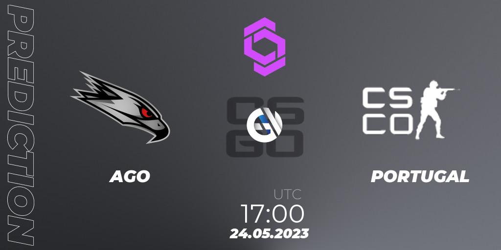 Pronóstico AGO - PORTUGAL. 24.05.2023 at 17:10, Counter-Strike (CS2), CCT West Europe Series 4 Closed Qualifier