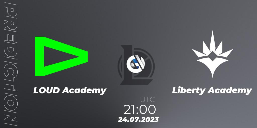 Pronóstico LOUD Academy - Liberty Academy. 24.07.2023 at 21:00, LoL, CBLOL Academy Split 2 2023 - Group Stage
