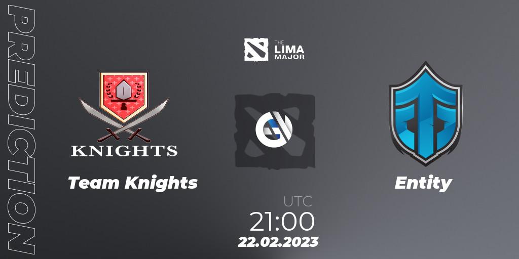 Pronóstico Team Knights - Entity. 22.02.2023 at 23:32, Dota 2, The Lima Major 2023