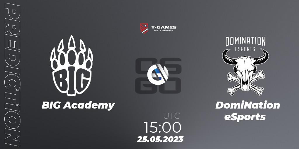 Pronóstico BIG Academy - DomiNation eSports. 23.05.23, CS2 (CS:GO), Y-Games PRO Series 2023