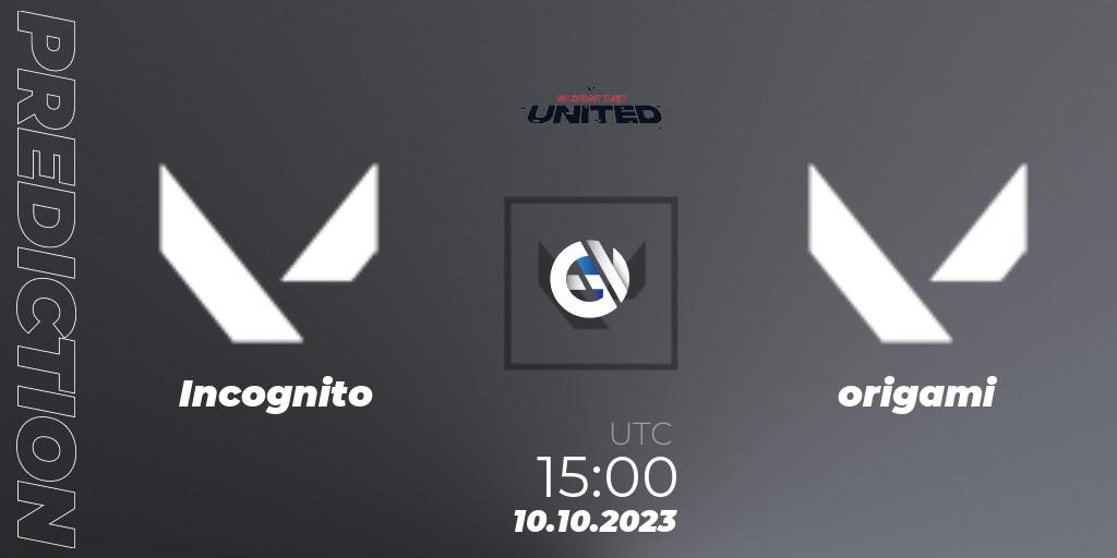 Pronóstico Incognito - ESC Gaming. 10.10.2023 at 15:00, VALORANT, VALORANT East: United: Season 2: Stage 3 - League