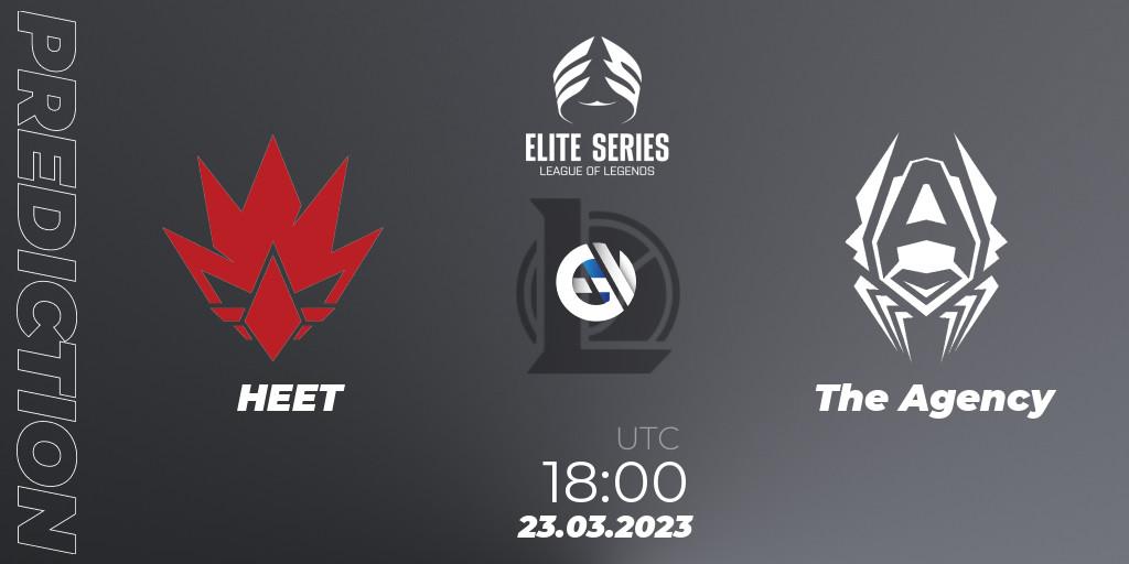 Pronóstico HEET - The Agency. 23.03.23, LoL, Elite Series Spring 2023 - Playoffs