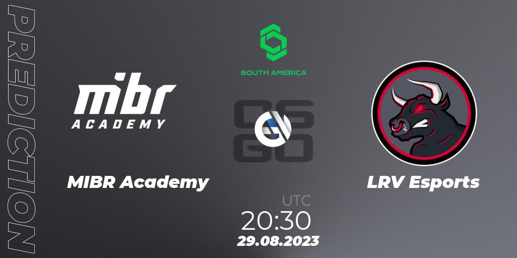 Pronóstico MIBR Academy - LRV Esports. 29.08.2023 at 21:20, Counter-Strike (CS2), CCT South America Series #10