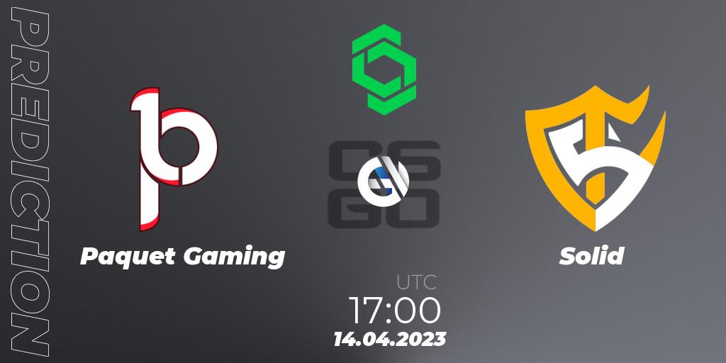 Pronóstico Paquetá Gaming - Solid. 14.04.2023 at 17:35, Counter-Strike (CS2), CCT South America Series #6