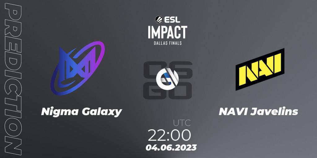 Pronóstico Nigma Galaxy - NAVI Javelins. 04.06.23, CS2 (CS:GO), ESL Impact League Season 3