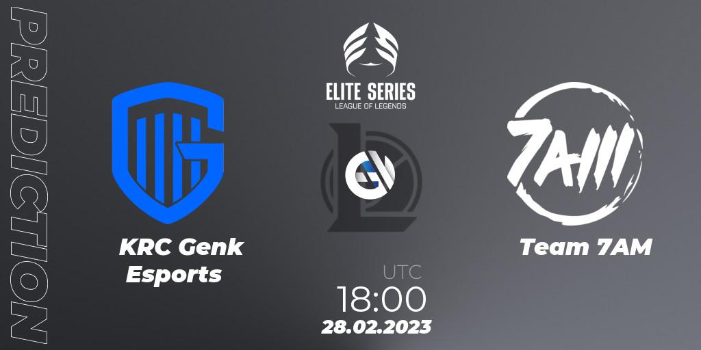 Pronóstico KRC Genk Esports - Team 7AM. 28.02.2023 at 18:00, LoL, Elite Series Spring 2023 - Group Stage