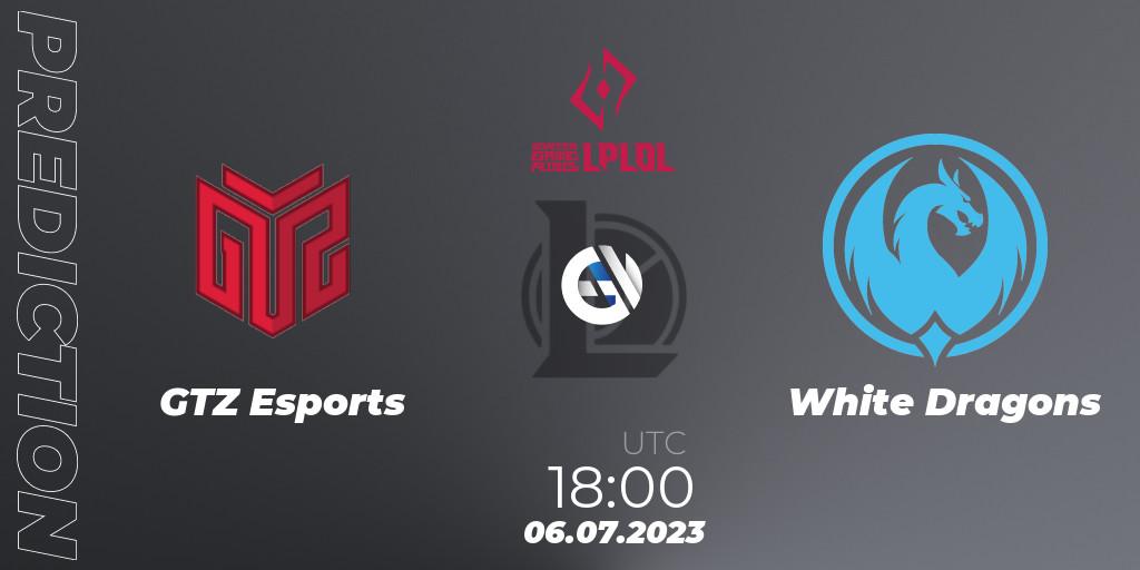 Pronóstico GTZ Esports - White Dragons. 06.07.2023 at 18:00, LoL, LPLOL Split 2 2023 - Group Stage