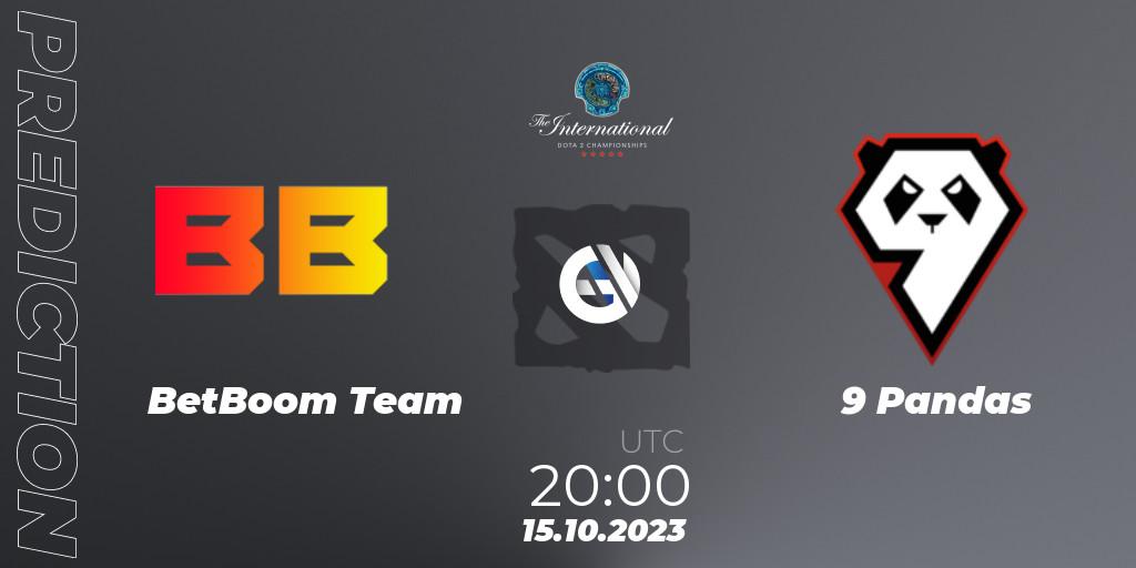 Pronóstico BetBoom Team - 9 Pandas. 15.10.23, Dota 2, The International 2023 - Group Stage