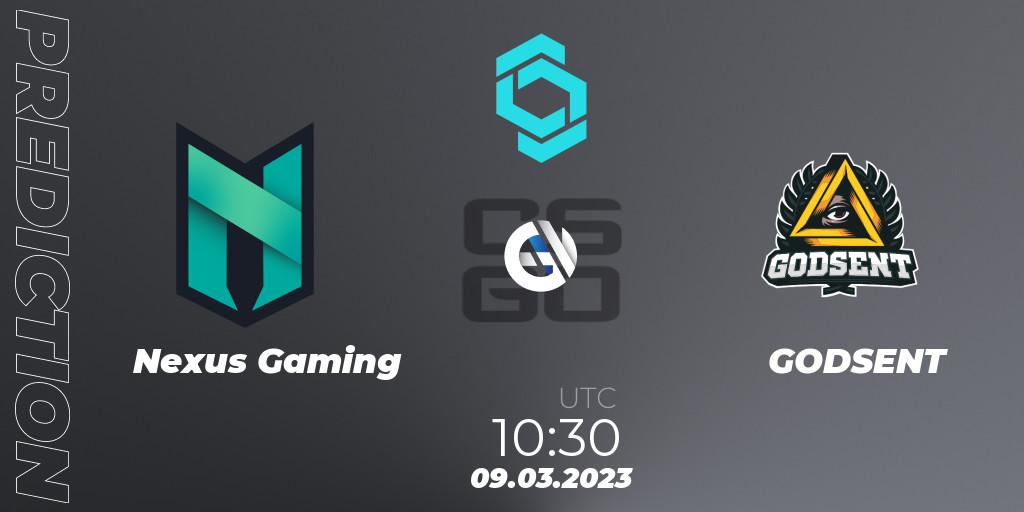 Pronóstico Nexus Gaming - GODSENT. 09.03.2023 at 10:30, Counter-Strike (CS2), CCT North Europe Series #4