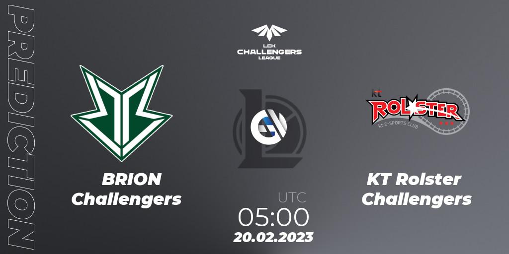 Pronóstico Brion Esports Challengers - KT Rolster Challengers. 20.02.2023 at 05:00, LoL, LCK Challengers League 2023 Spring