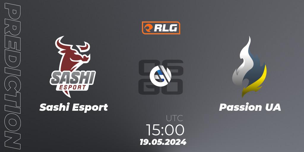 Pronóstico Sashi Esport - Passion UA. 19.05.2024 at 15:30, Counter-Strike (CS2), RES European Series #4