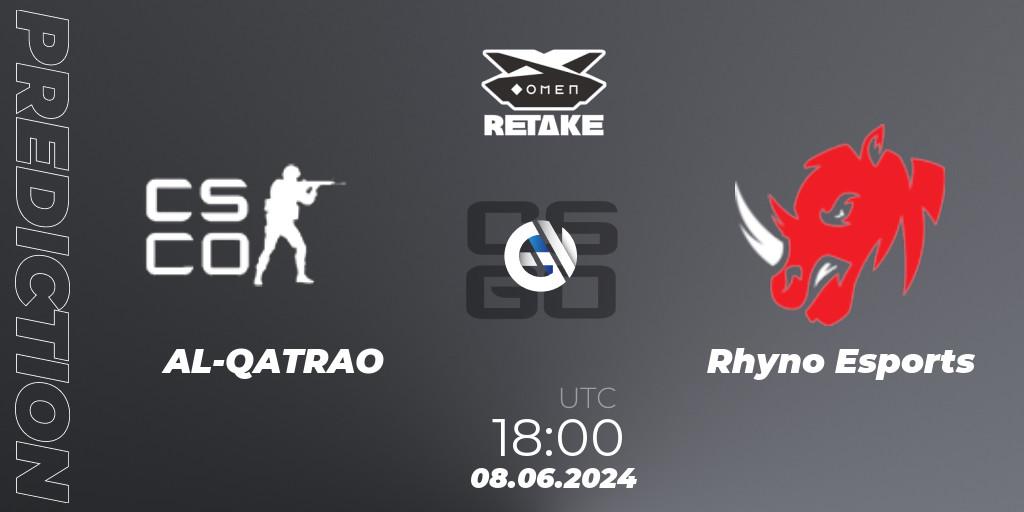Pronóstico AL-QATRAO - Rhyno Esports. 08.06.2024 at 18:00, Counter-Strike (CS2), Circuito Retake Season 8