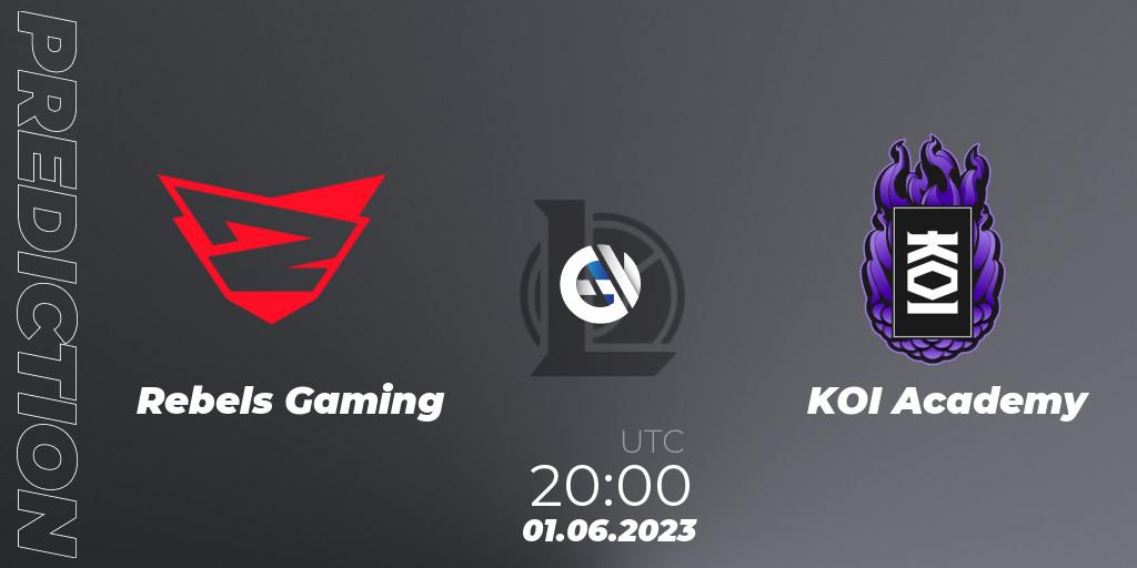 Pronóstico Rebels Gaming - KOI Academy. 01.06.2023 at 20:00, LoL, Superliga Summer 2023 - Group Stage