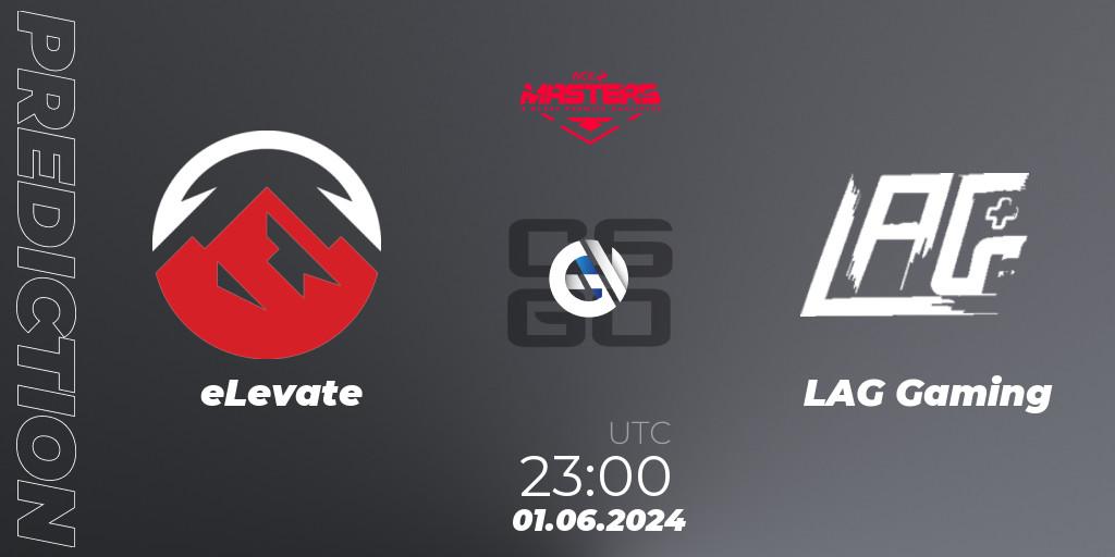 Pronóstico eLevate - LAG Gaming. 01.06.2024 at 23:00, Counter-Strike (CS2), Ace North American Masters Fall 2024: Open Qualifier #2