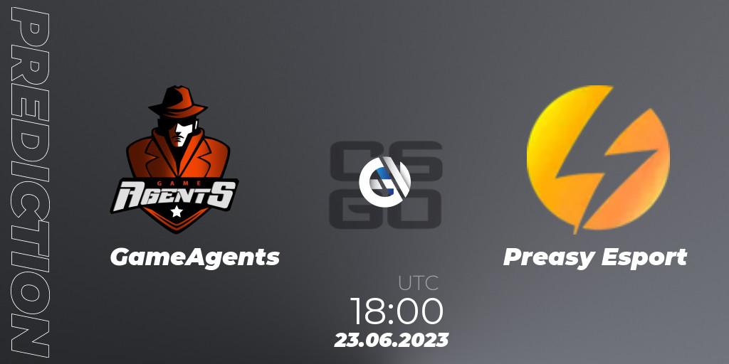 Pronóstico GameAgents - Preasy Esport. 23.06.2023 at 18:00, Counter-Strike (CS2), Preasy Summer Cup 2023