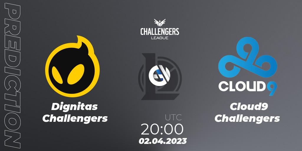 Pronóstico Dignitas Challengers - Cloud9 Challengers. 02.04.23, LoL, NACL 2023 Spring - Playoffs