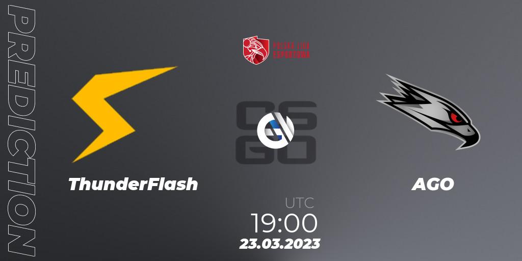 Pronóstico ThunderFlash - AGO. 24.03.23, CS2 (CS:GO), Polska Liga Esportowa 2023: Split #1