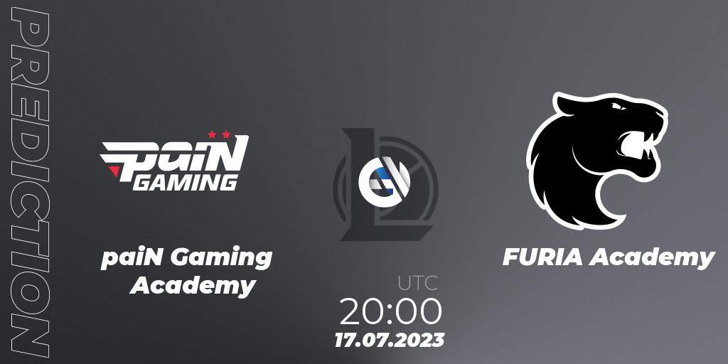 Pronóstico paiN Gaming Academy - FURIA Academy. 17.07.2023 at 20:00, LoL, CBLOL Academy Split 2 2023 - Group Stage