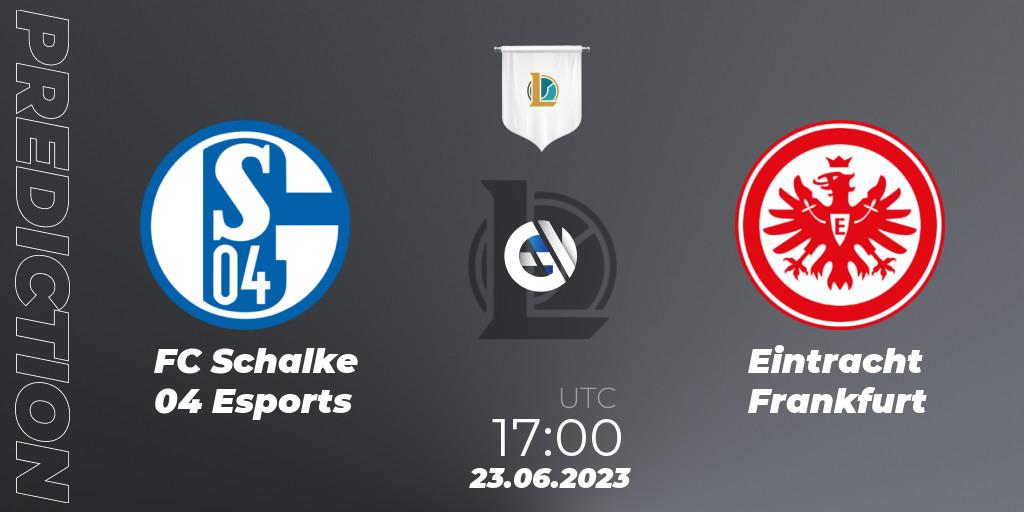 Pronóstico FC Schalke 04 Esports - Eintracht Frankfurt. 23.06.23, LoL, Prime League Summer 2023 - Group Stage
