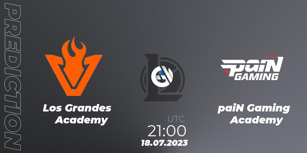 Pronóstico Los Grandes Academy - paiN Gaming Academy. 18.07.2023 at 21:00, LoL, CBLOL Academy Split 2 2023 - Group Stage